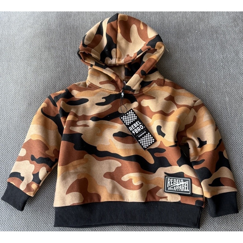 Rebel Bro Ranger Hoodie 12-18M Camo Pullover Sweatshirt NWT 100% Cotton
